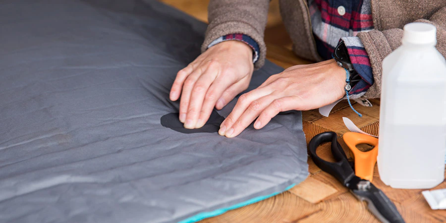 fixing air mattress with duct tape
