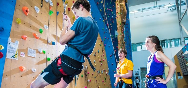 Date with rock climbing activity