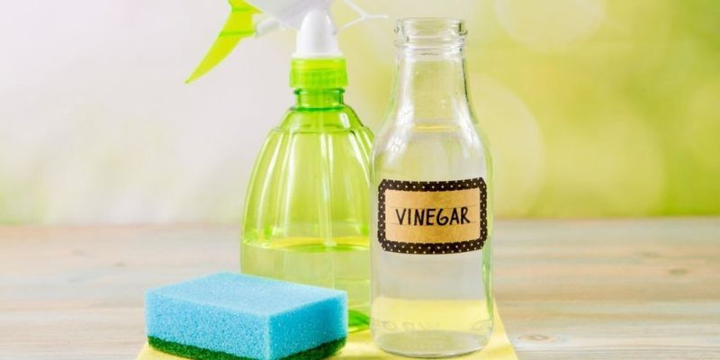 Use soap and vinegar to remove stains
