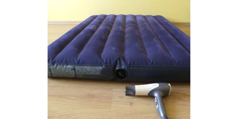 using hair dryer to inflate air mattress