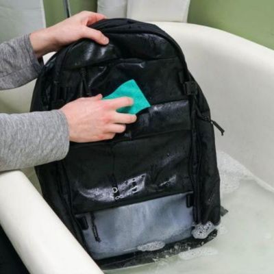 dirty North Face backpack