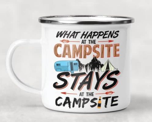 Camping-themed Coffee Mug