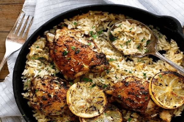 One-Pot Lemon Herb Chicken and Rice